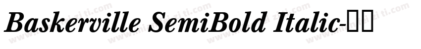 Baskerville SemiBold Italic字体转换